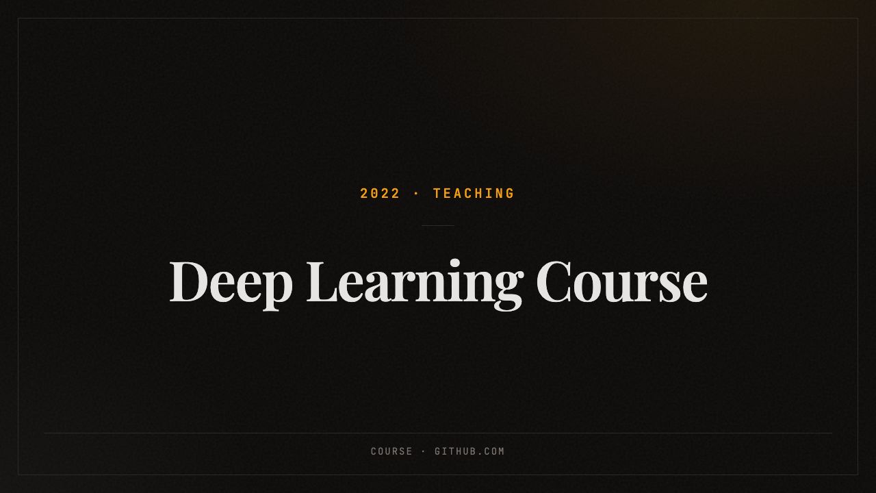 Deep Learning Course