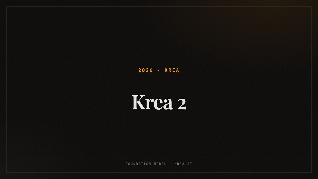 Krea 2 technical report